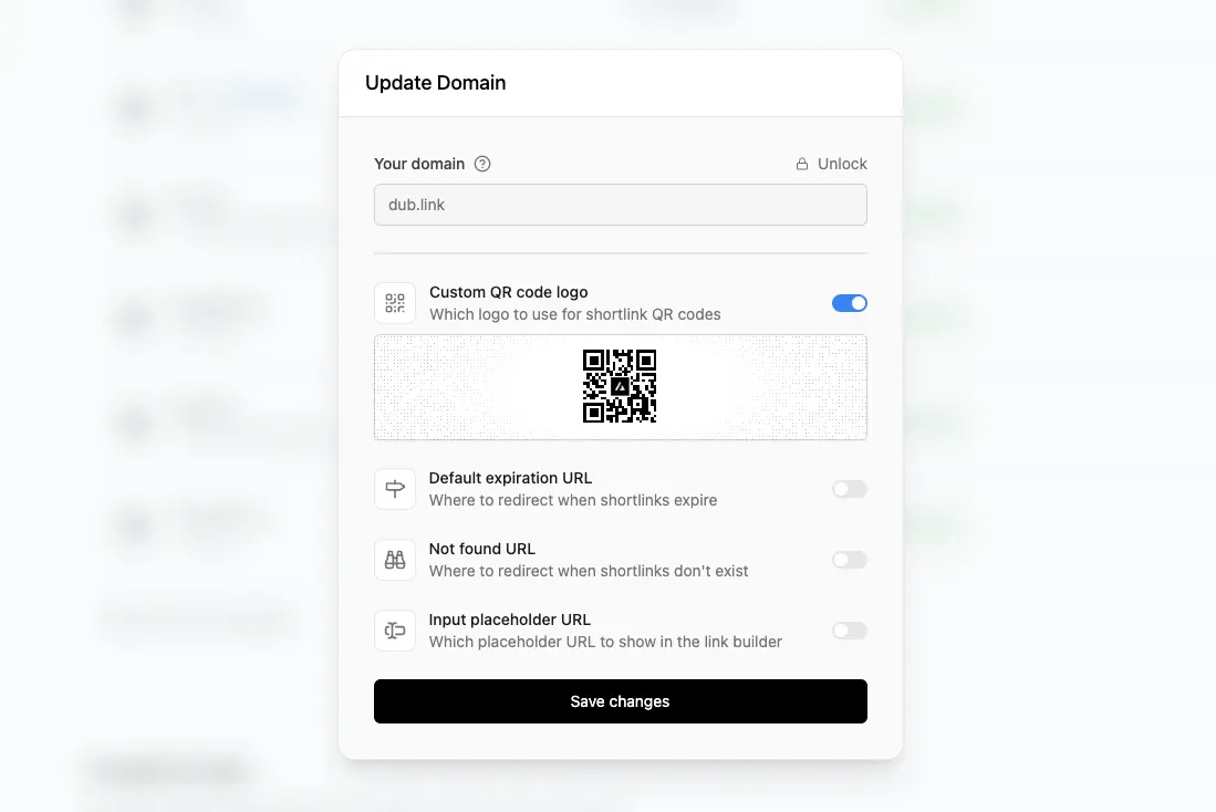 Dub.co custom domains, UTM builder, and dynamic QR generator